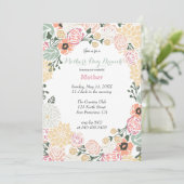 Invitation Modèle de la Fleur vintage Pastel (Debout devant)