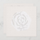 Invitation Modèle de la Rose blanche (Devant / Derrière)