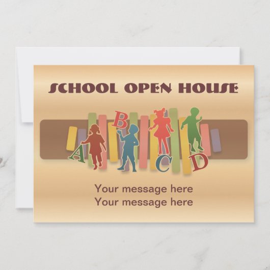 Invitation Modèle de l'enseignement primaire (Devant)