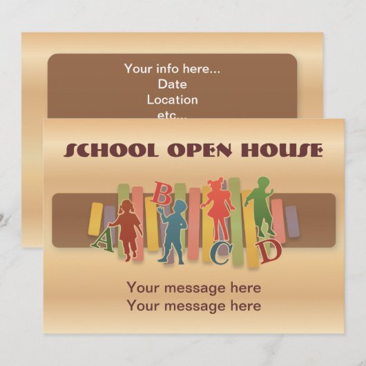 Invitation Modèle de l'enseignement primaire (Devant / Derrière)