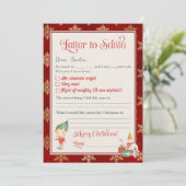 Invitation Modèle de lettre au Père Noël de garçon (Debout devant)