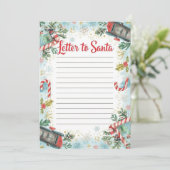 Invitation Modèle de lettre au Père Noël pour garçons | Pôle  (Debout devant)