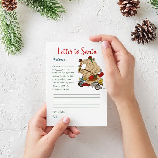 Invitation Modèle de lettre de Noël pour enfants à envoyer au
