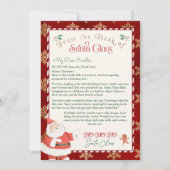 Invitation Modèle de lettre personnalisée du Père Noël (Devant)