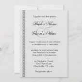 Invitation Modèle de linge de mariage Rose et dentelle violet (Dos)