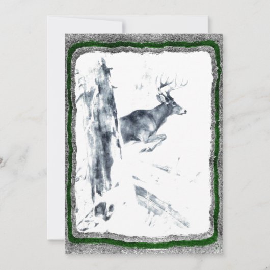 Invitation modèle de l'invitation à la chasse aux cerfs (Devant)
