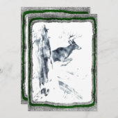 Invitation modèle de l'invitation à la chasse aux cerfs (Devant / Derrière)