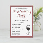 Invitation Modèle de l'invitation à la dégustation de vins (Debout devant)
