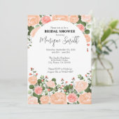 Invitation Modèle de l'invitation à la douche nuptiale floral (Debout devant)