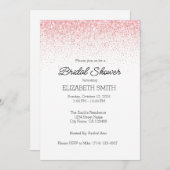 Invitation Modèle de l'invitation à la douche nuptiale rose b (Devant / Derrière)