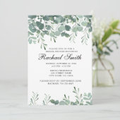 Invitation Modèle de l'invitation à la douche nuptiale verte, (Debout devant)