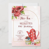 Invitation Modèle de l'invitation à la fête du thé (Devant)