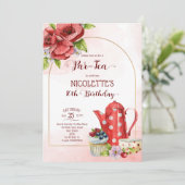 Invitation Modèle de l'invitation à la fête du thé (Debout devant)
