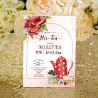 Modèle de l'invitation à la fête du thé