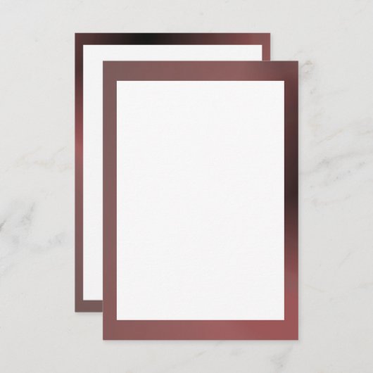 Invitation Modèle de l'invitation à la frontière blanche du R (Devant / Derrière)