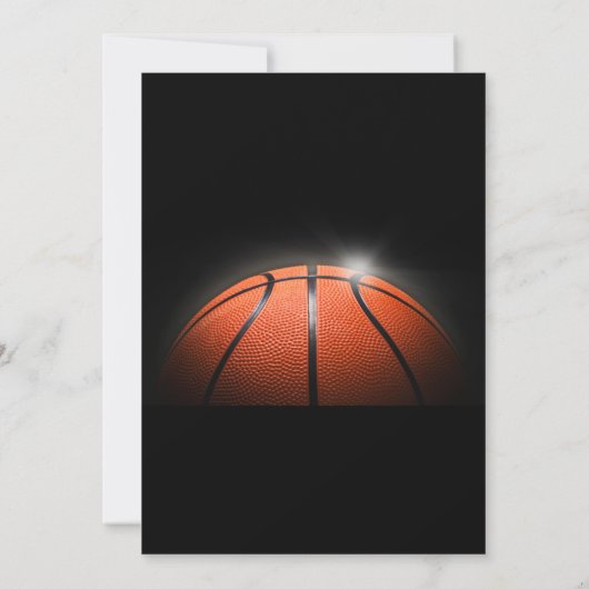 Invitation Modèle de l'invitation d'anniversaire de basket-ba (Dos)