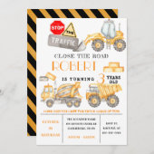 Invitation Modèle de l'invitation d'anniversaire de construct (Devant / Derrière)