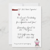 Invitation Modèle de l'invitation d'anniversaire de Cupcake (Dos)