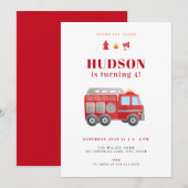 Invitation Modèle de l'invitation d'anniversaire du camion ro (Devant / Derrière)