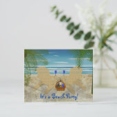 Invitation Modèle de l'invitation de Beach Party (Debout devant)
