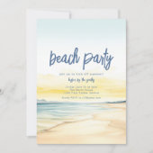 Invitation Modèle de l'invitation de Beach Party (Devant)