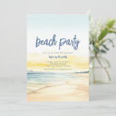 Invitation Modèle de l'invitation de Beach Party (Debout devant)