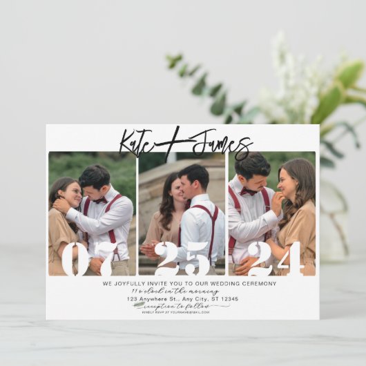 Invitation Modèle de l'invitation de date (Debout devant)