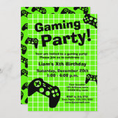 Invitation modèle de l'invitation de fête d'anniversaire de j (Devant / Derrière)