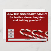 Invitation Modèle de l'invitation de fête de Noël (Devant / Derrière)