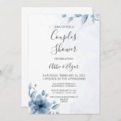 Invitation Modèle de l'invitation de la douche nuptiale Coupl (Devant / Derrière)