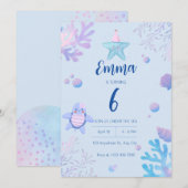 Invitation Modèle de l'invitation de la fête d'anniversaire d (Devant / Derrière)