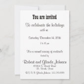 Invitation Modèle de l'invitation de la fête des cadeaux de l (Dos)