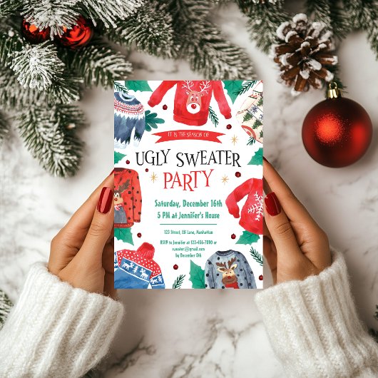 Invitation Modèle de l'invitation de la fête du pull moche