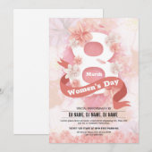 Invitation Modèle de l'invitation de la Journée des femmes (Devant / Derrière)