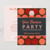 Invitation Modèle de l'invitation de la partie atelier du bur (Devant / Derrière)