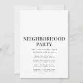 Invitation Modèle de l'invitation de la partie de bloc de qua (Devant)