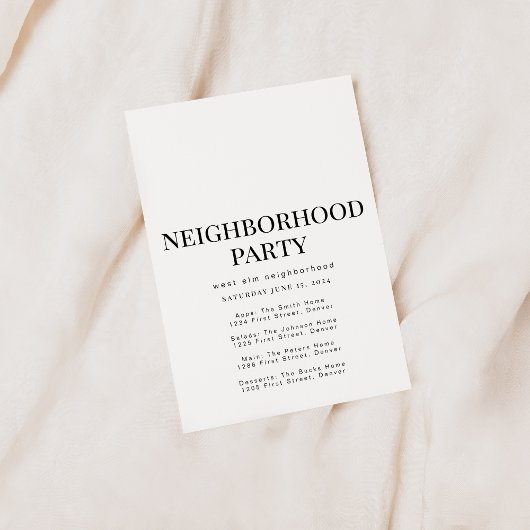 Invitation Modèle de l'invitation de la partie de bloc de qua