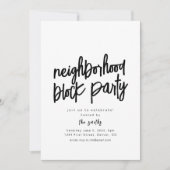 Invitation Modèle de l'invitation de la partie de bloc de qua (Devant)