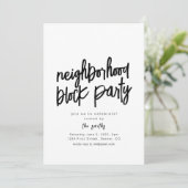 Invitation Modèle de l'invitation de la partie de bloc de qua (Debout devant)