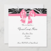 Invitation Modèle de l'invitation de la soirée rose noire ros (Dos)