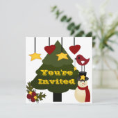 Invitation Modèle de l'invitation de Noël (Debout devant)