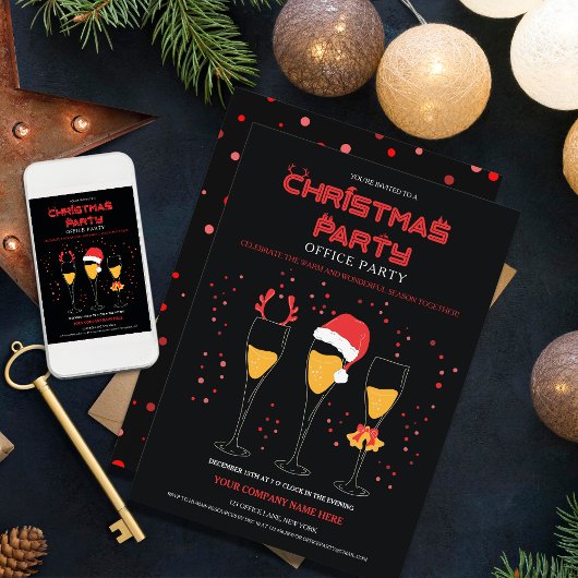 Invitation Modèle de l'invitation de Noël d'entreprise