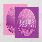 Invitation Modèle de l'invitation de Pâques pour la fête de c (Devant / Derrière)
