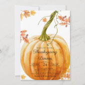 Invitation Modèle de l'invitation de Thanksgiving (Devant)