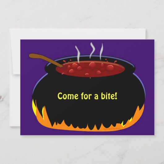 Invitation Modèle de l'invitation de Witch Cauldron Halloween (Devant)