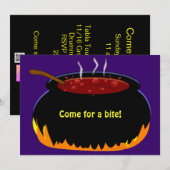 Invitation Modèle de l'invitation de Witch Cauldron Halloween (Devant / Derrière)