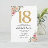 Invitation modèle de l'invitation du 18e anniversaire (Debout devant)