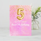 Invitation modèle de l'invitation du 5e anniversaire (Debout devant)