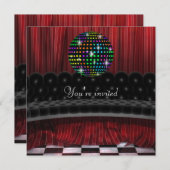 Invitation Modèle de l'invitation du Mirror Ball Disco (Devant / Derrière)