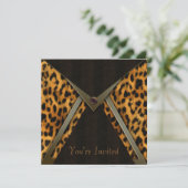 Invitation Modèle de l'invitation du parti Leopard (Debout devant)